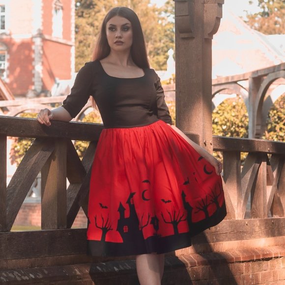 Collectif Dresses & Skirts - Collectif Amber Lea Haunted House Swing Dress